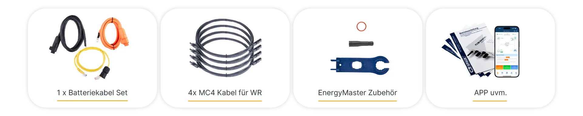 Lieferumfang  Lieferumfang Icons